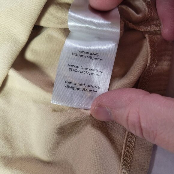 WeWoreWhat Women Cropped Beige Scoop Cotton Racerback Jersey Tank Top Size L - Picture 3 of 7